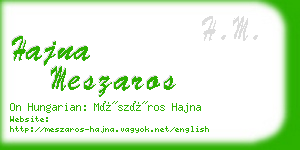 hajna meszaros business card